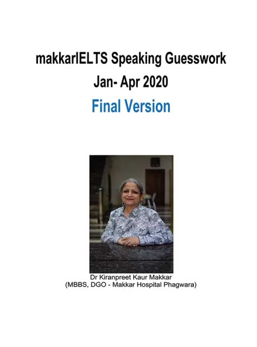 makkarIELTS Speaking Guesswork by Dr Kiranpreet Kaur